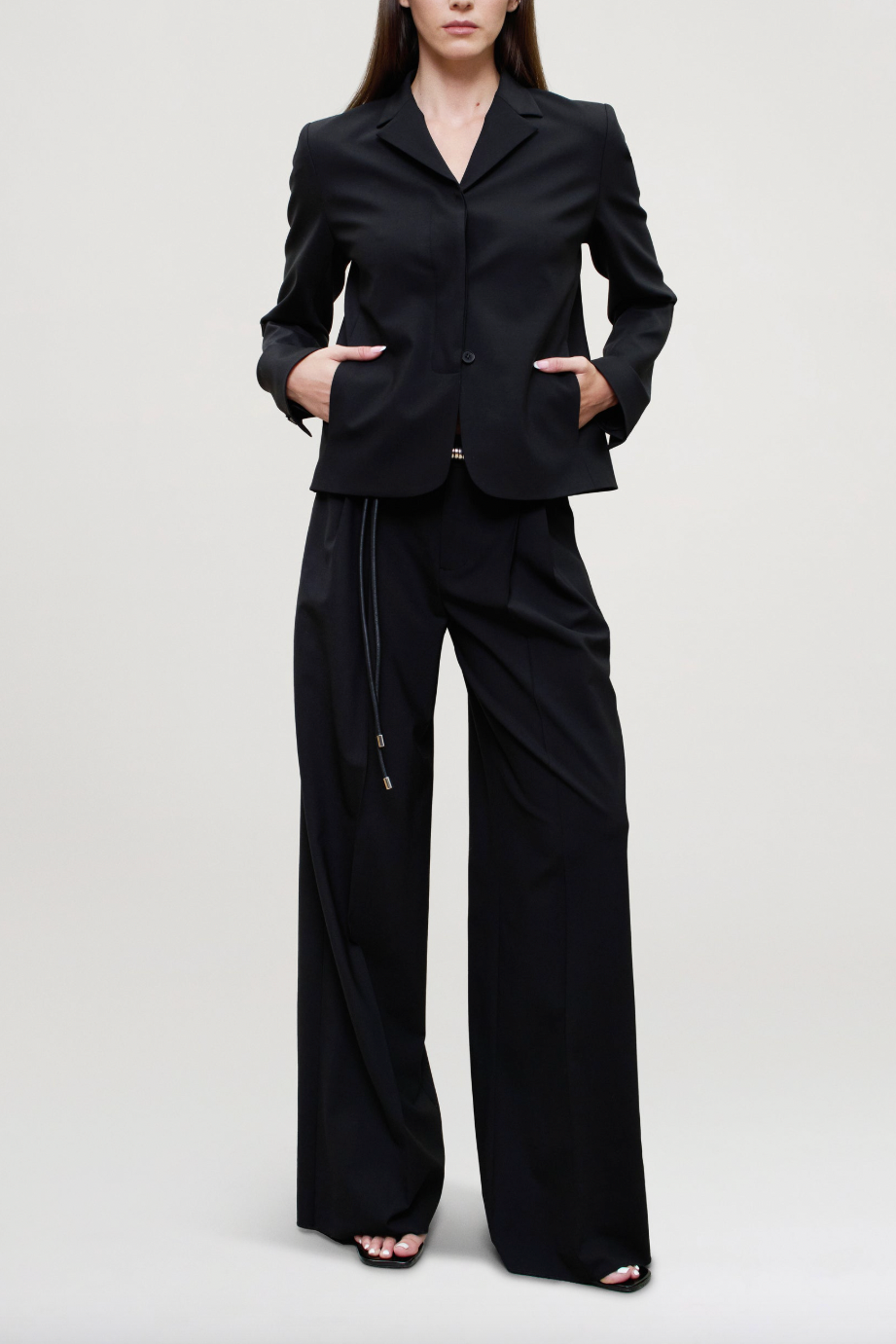 Roxana Low-Rise Trouser, Black