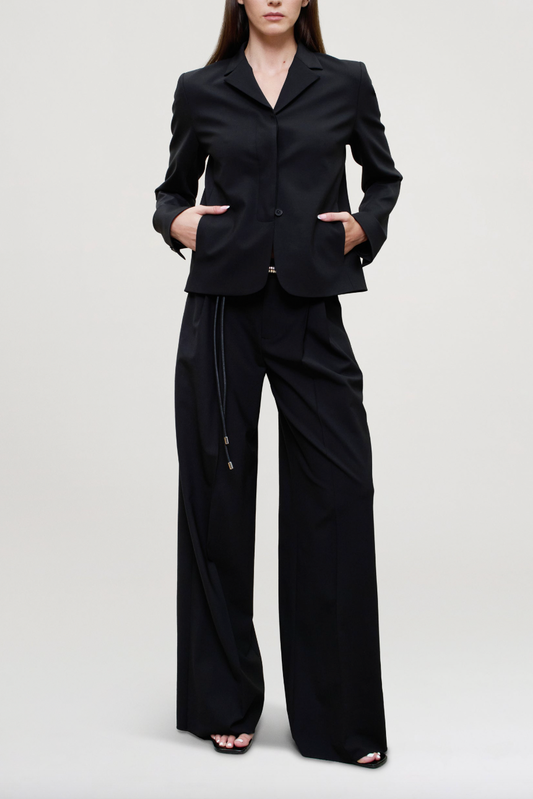 Roxana Low-Rise Trouser, Black