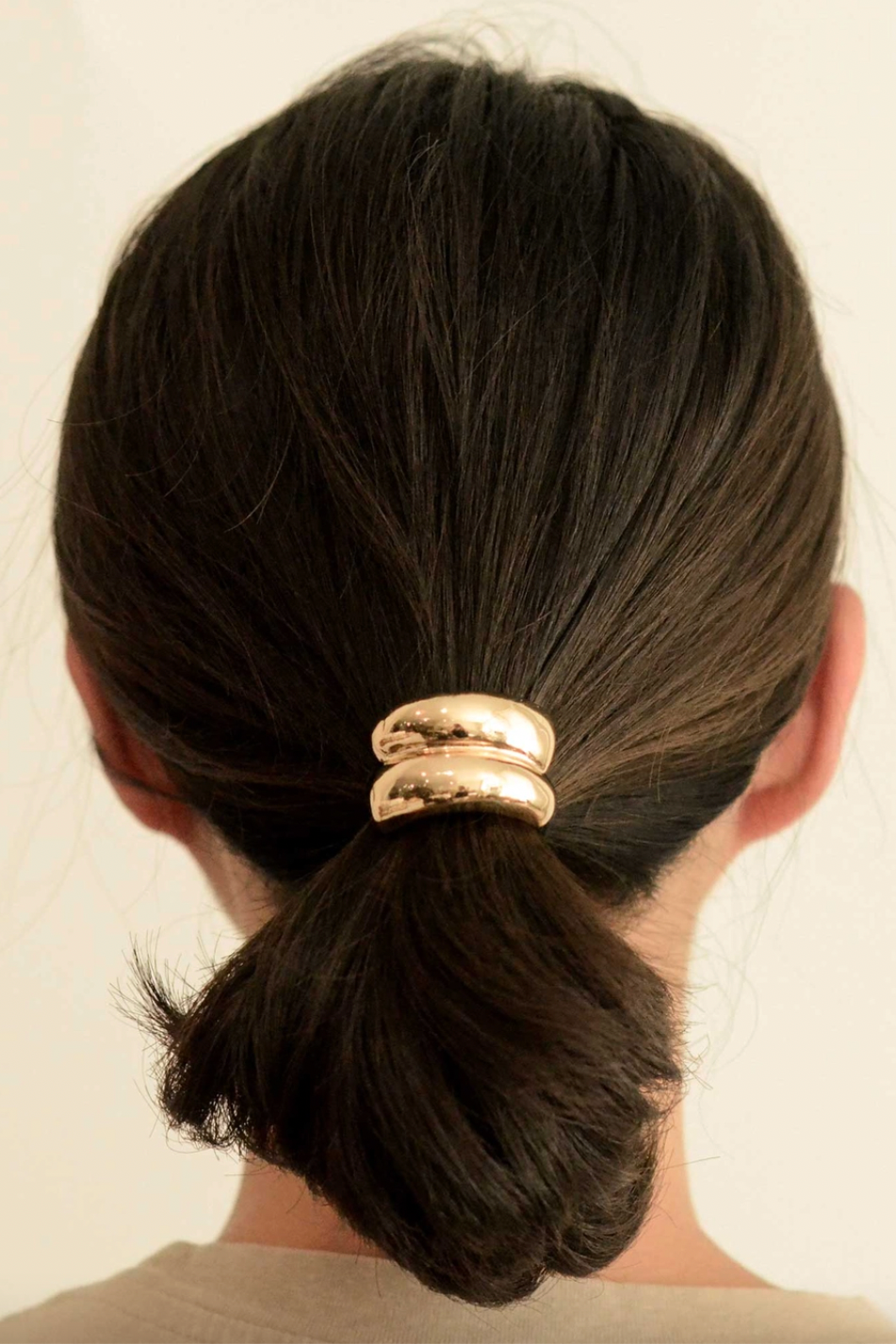 Mini Double Arch Gold Metal Ponytail Hair Tie