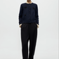 Merino Wool Embellished Cardigan, Navy