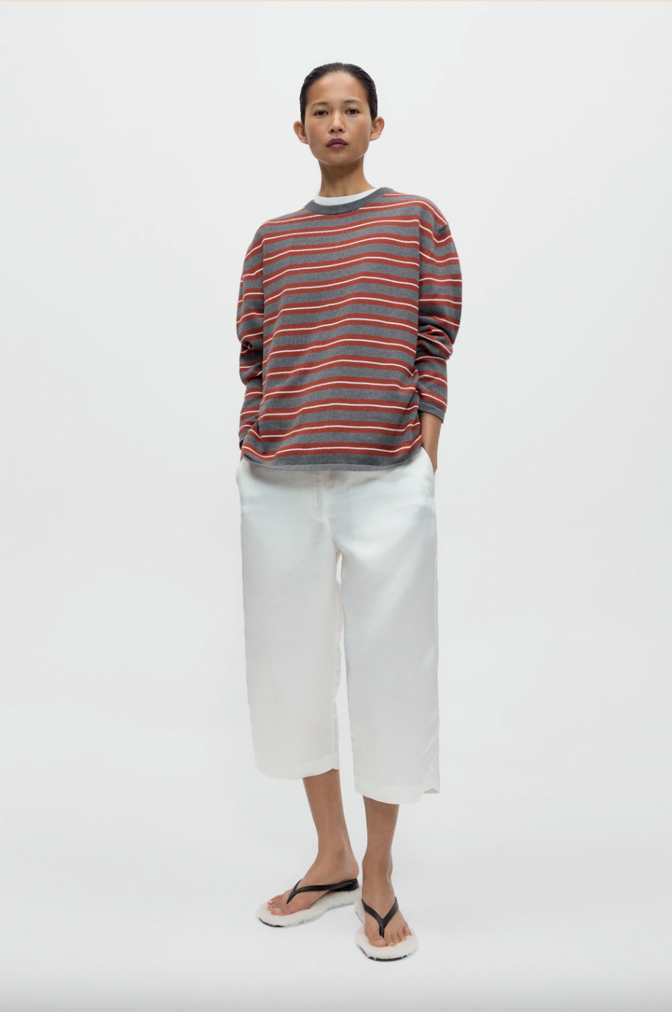 Organic Cotton Striped Long Sleeve Tee