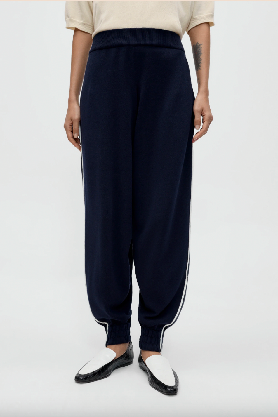 Organic Cotton Sporty Pants, Navy