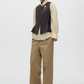 Tailored Peplum Vest, Dark Brown
