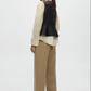 Tailored Peplum Vest, Dark Brown