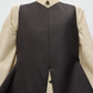 Tailored Peplum Vest, Dark Brown