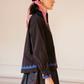 Nikki Chasin Alpha Buttondown Zig Zag Applique - Black/Cobalt