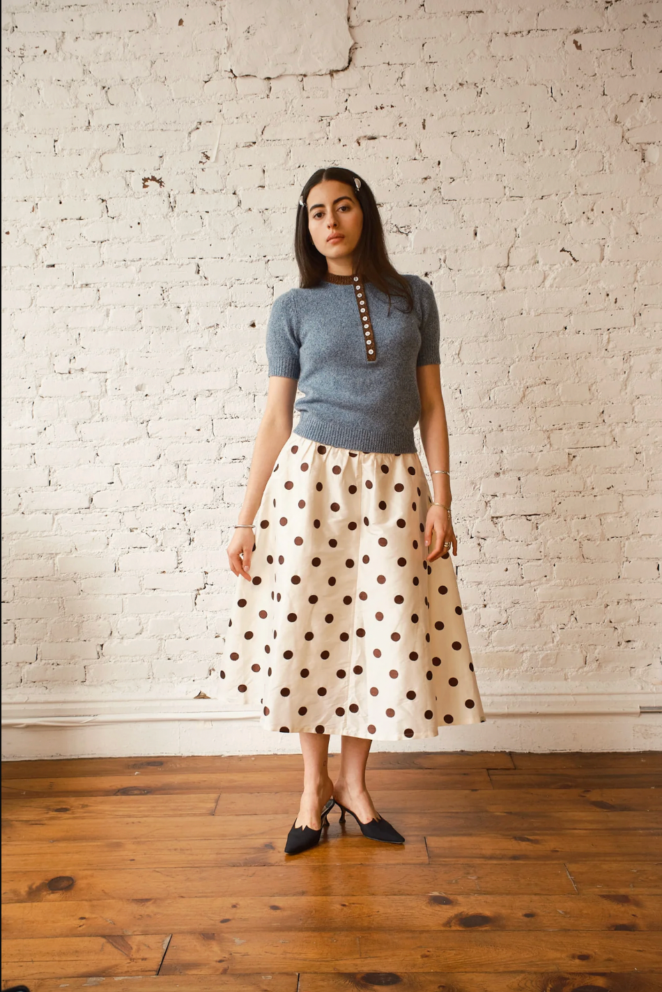 Nikki Chasin Play Skirt - Caffe Dot