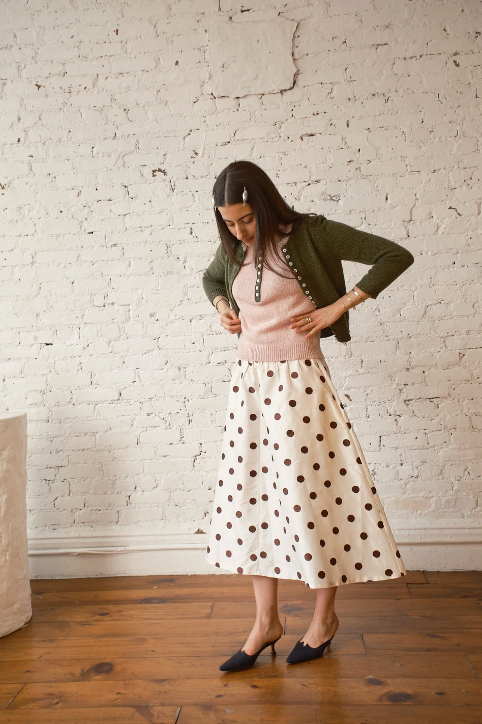 Nikki Chasin Play Skirt - Caffe Dot