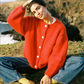 Nikki Chasin Sheba Cardigan Sweater - Habanero
