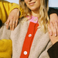 Nikki Chasin Sheba Cardigan Sweater - Oatmeal Colorblock