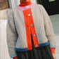 Nikki Chasin Sheba Cardigan Sweater - Oatmeal Colorblock