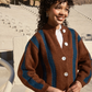 Nikki Chasin Sheba Striped Cardigan - Hickory/Ocean