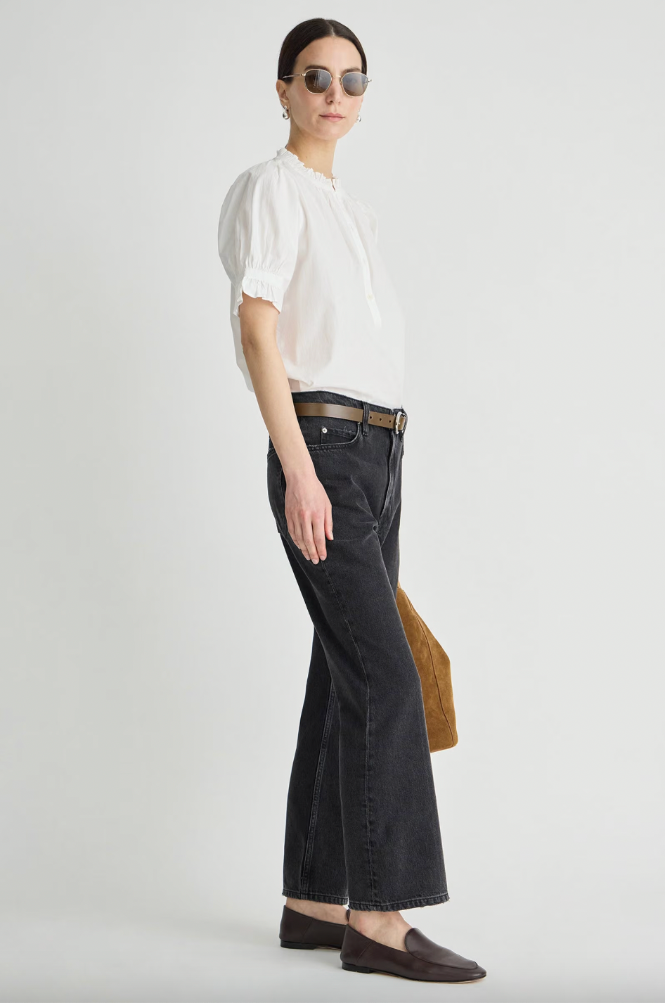 Rene Kick Flare Jean, Black