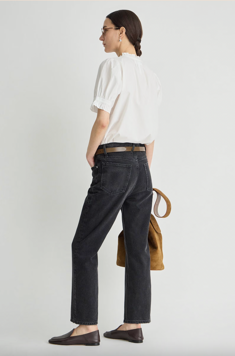 Rene Kick Flare Jean, Black