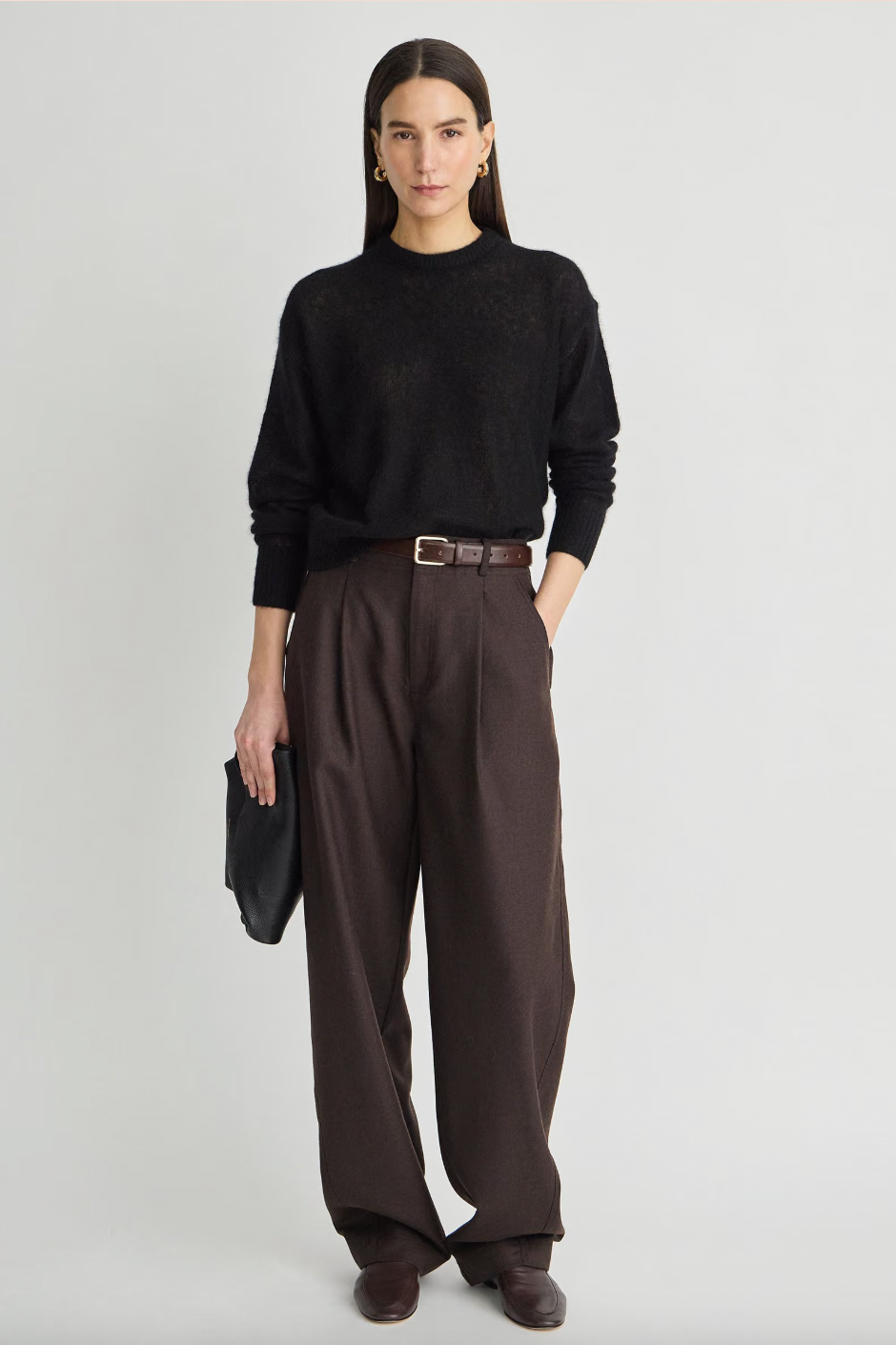 Long Bari Trouser, Chocolate