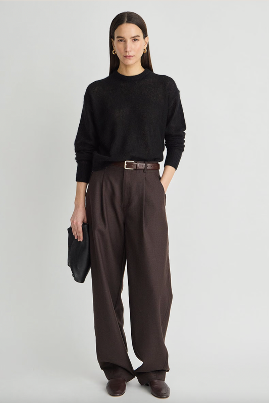 Long Bari Trouser, Chocolate