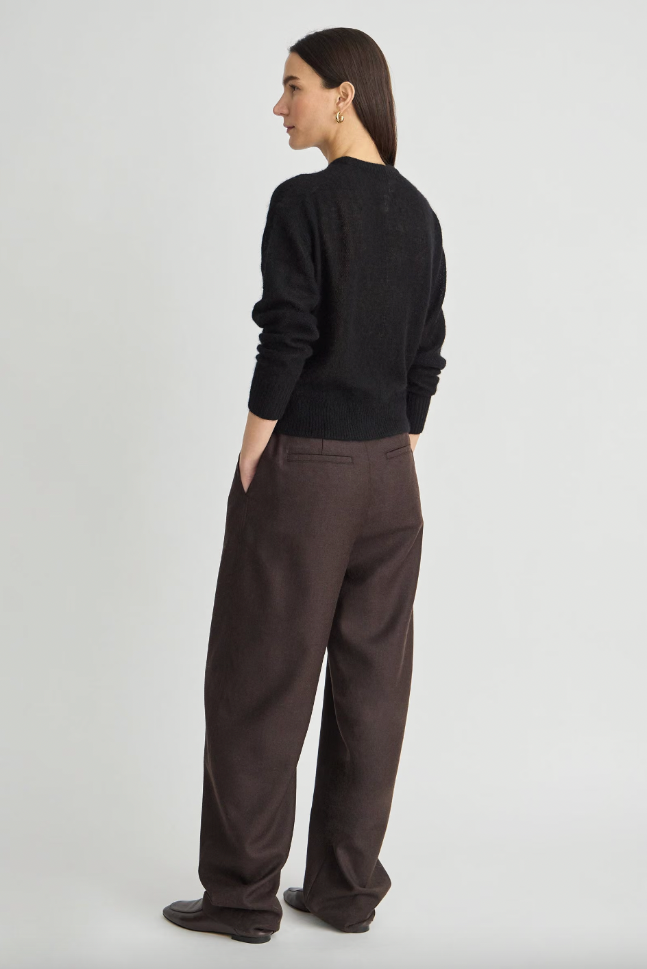 Long Bari Trouser, Chocolate