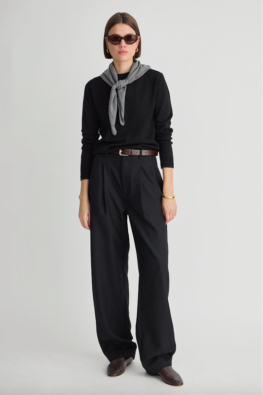 Long Bari Trouser, Black