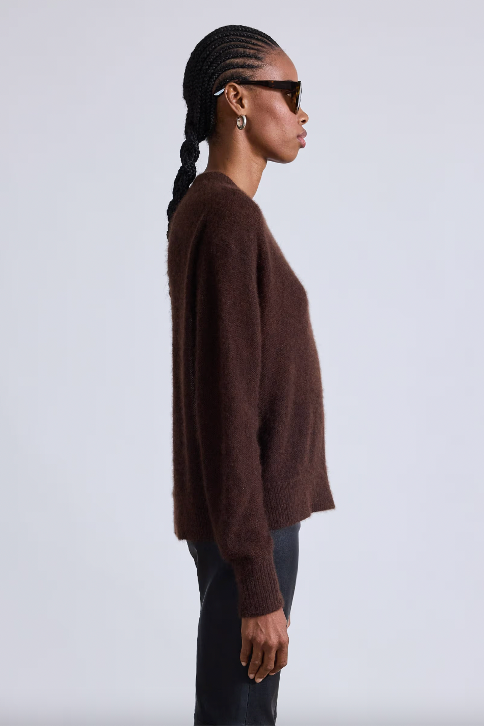 Softest Tissue Weight Sweater, Chocolate