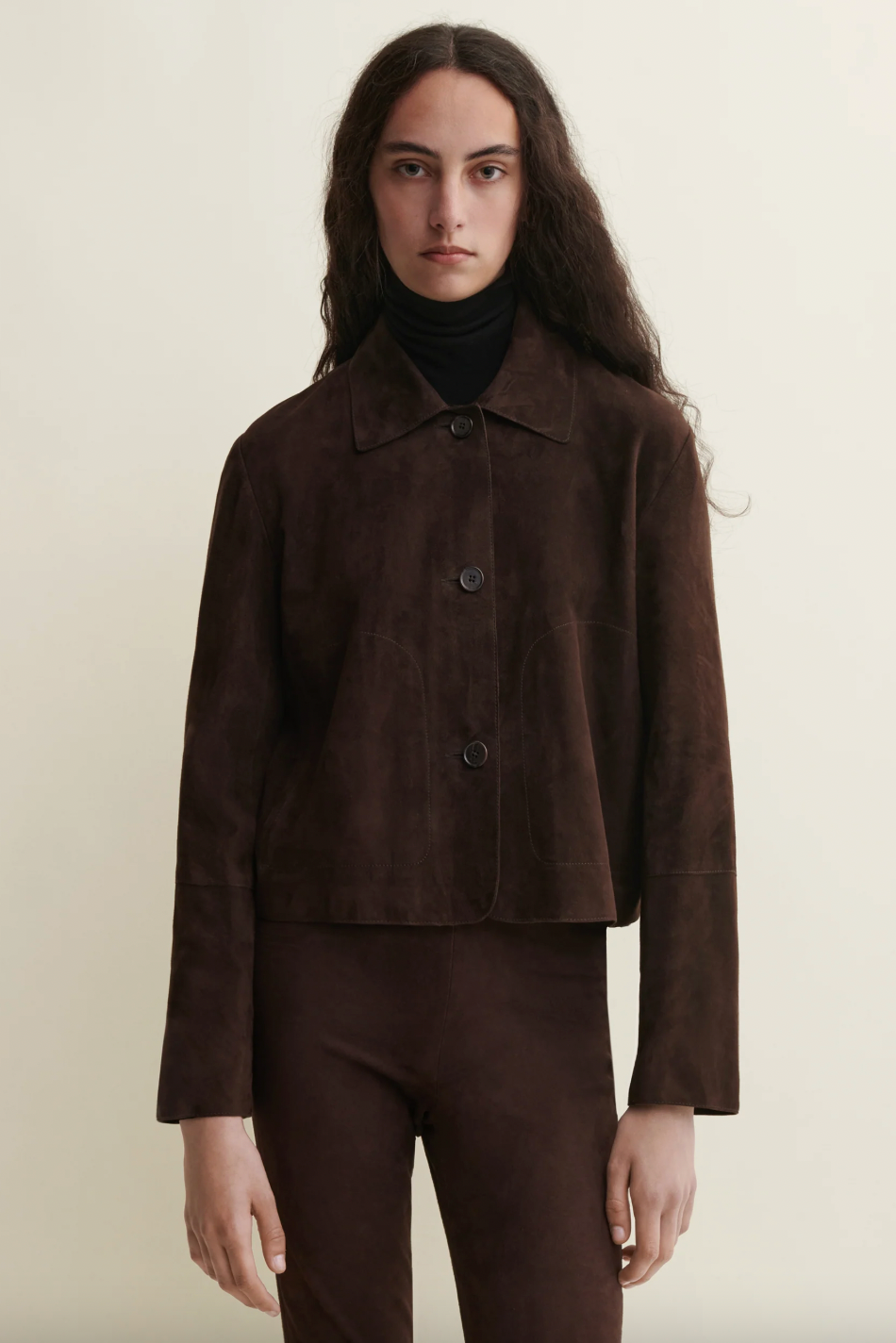Emy Suede Jacket, Mud Brown