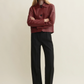Emy Leather Classic Jacket, Saffran Red