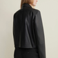 Emy Leather Classic Jacket, Black