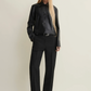 Emy Leather Classic Jacket, Black