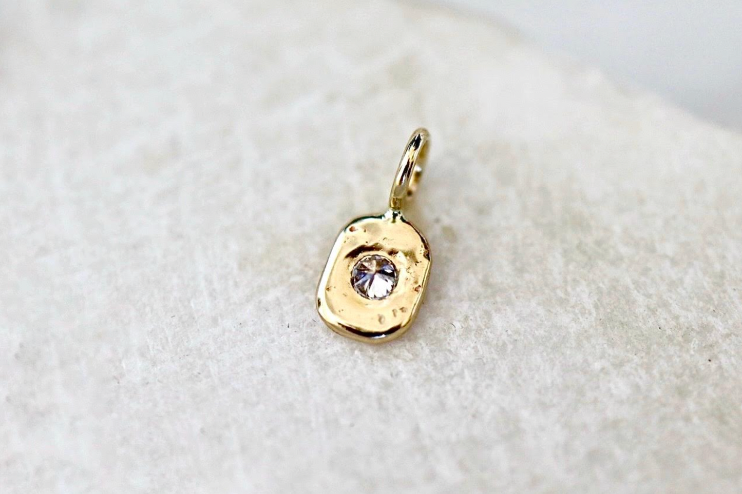 10k Inverse Diamond Pendant