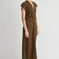 Monde Silk Bias Maxi Dress, Leo Floral Midnight
