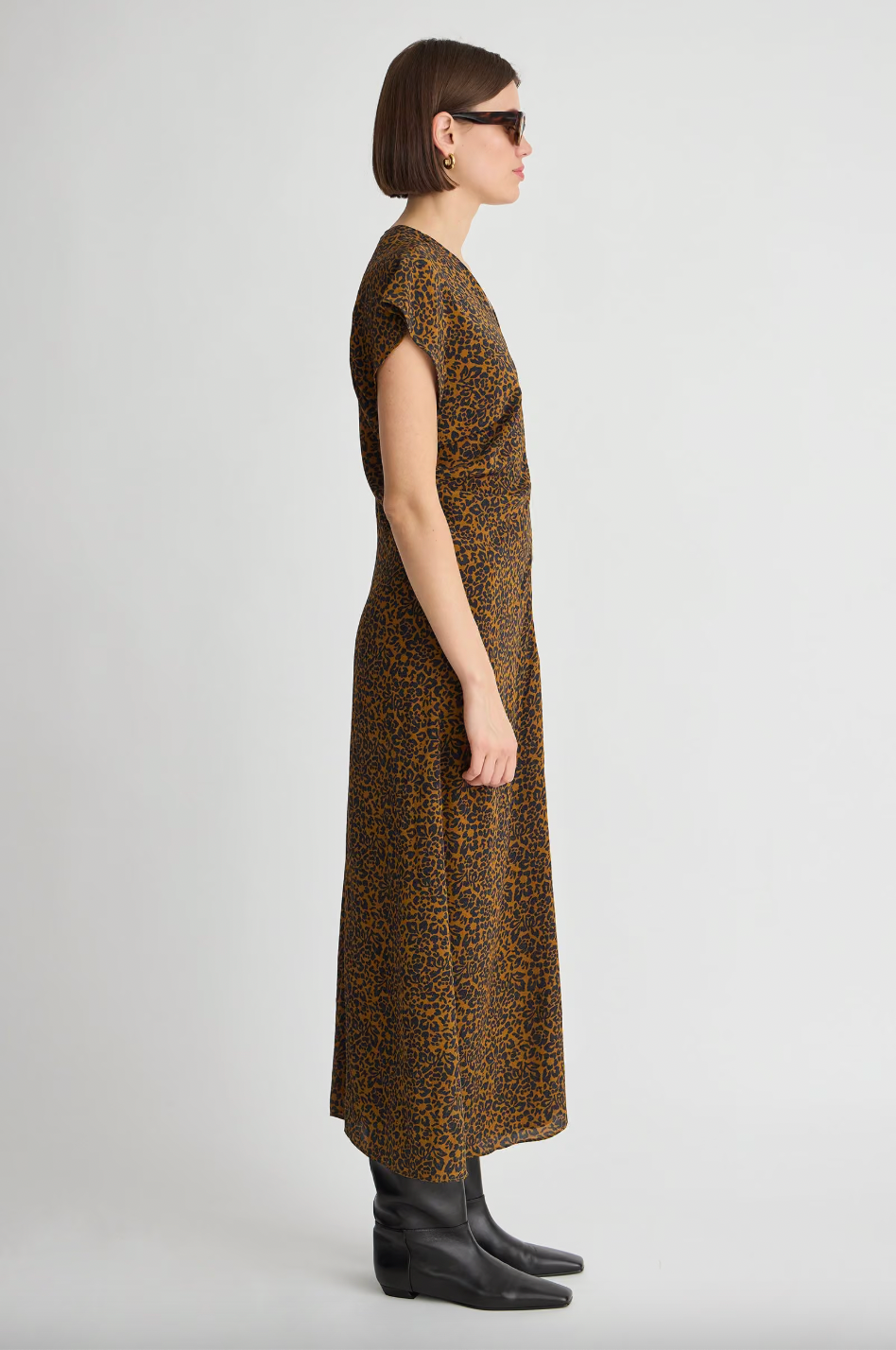 Monde Silk Bias Maxi Dress, Leo Floral Midnight