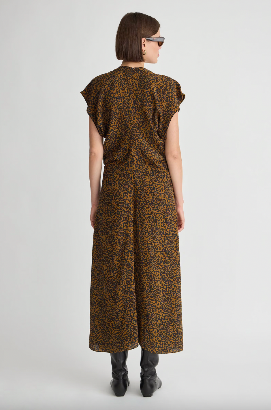 Monde Silk Bias Maxi Dress, Leo Floral Midnight