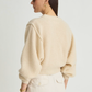 Softest Silk Cashmere Batwing Crew, Ivory