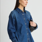 Anni Denim Button-Up, Bluey