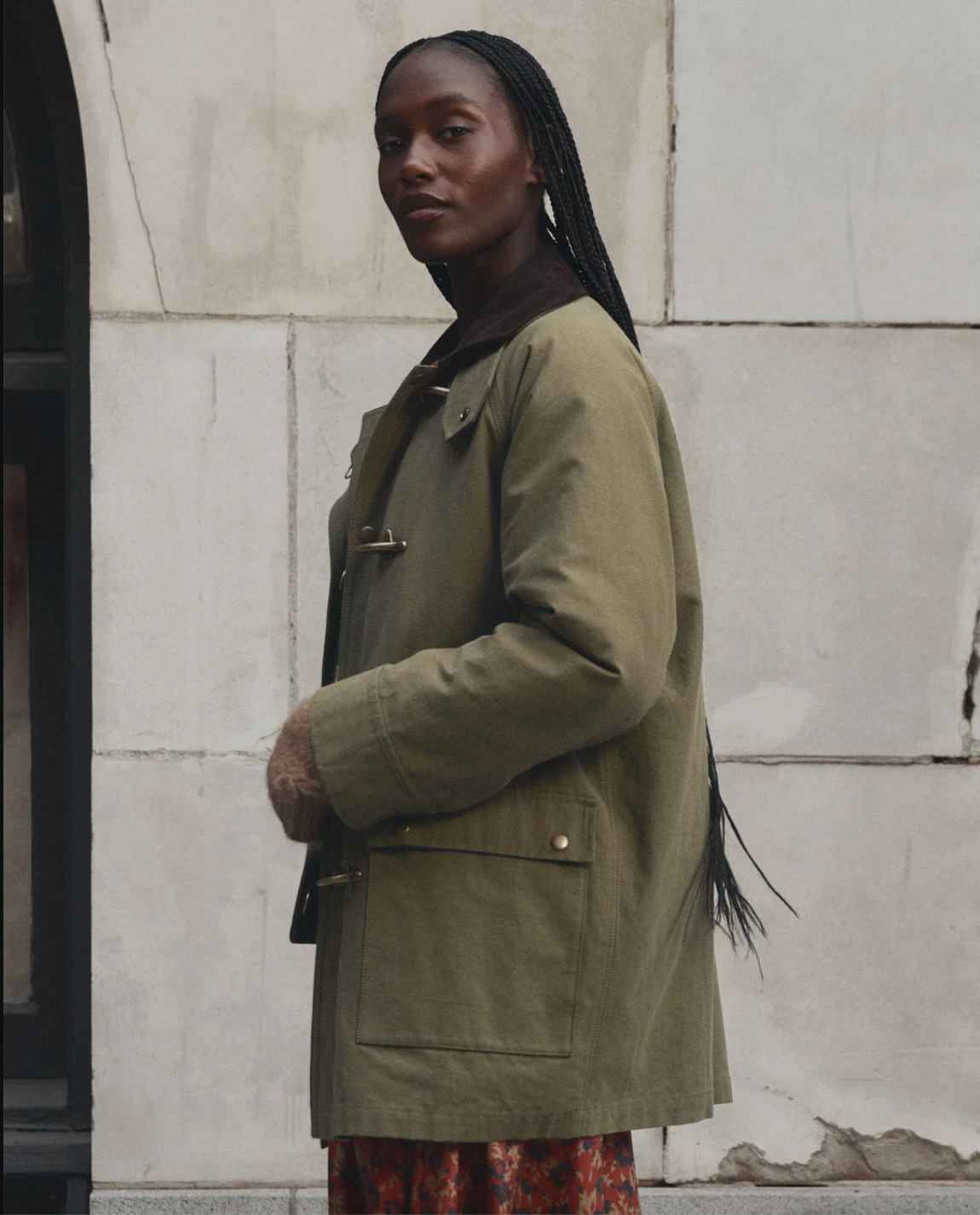 Firefighter Jacket, Olive With Chocolate