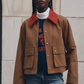 Swingy Jacket, Rust With Bright Red