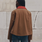 Swingy Jacket, Rust With Bright Red