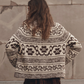 Nordic Flower Lodge Cardigan, Marled Chestnut