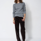 Rib Slim Sweater, Graphite