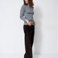 Rib Slim Sweater, Graphite
