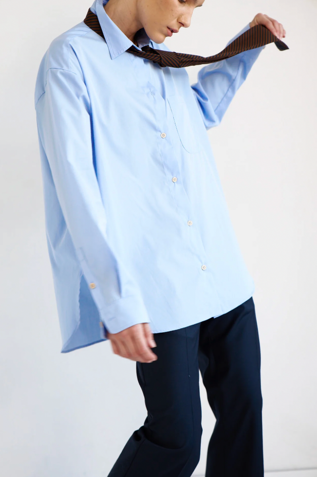 Tuck Shirt, Cornflower