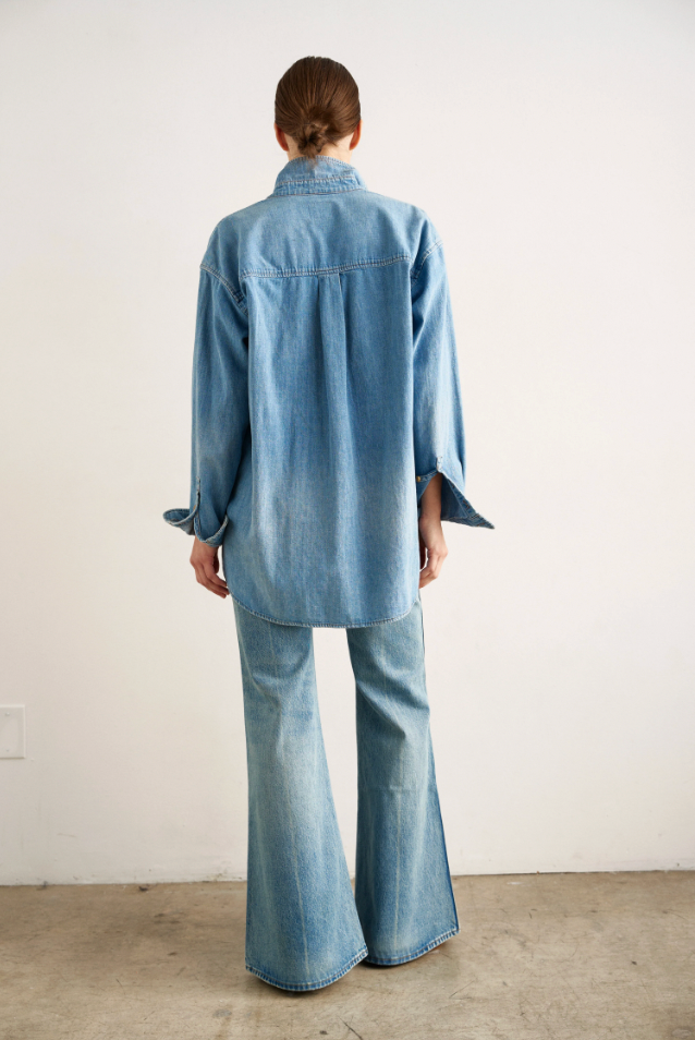 Essential Denim Shirt, Timeworn Indigo