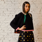 Sheba Cardigan, Black Colorblock