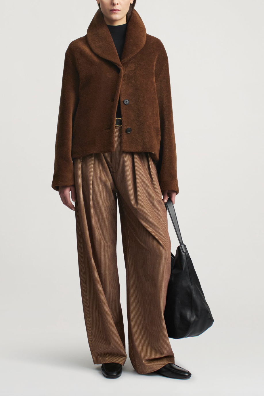 Marlie Wool Shawl Jacket, Ginger