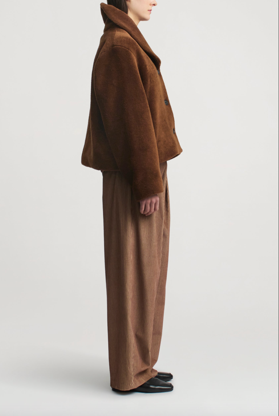 Marlie Wool Shawl Jacket, Ginger