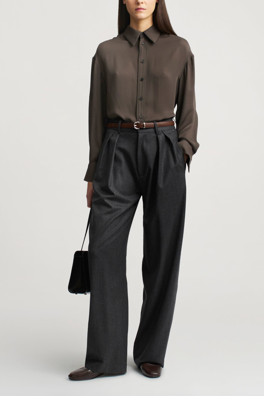 Joel Pleated Trouser, Graphite
