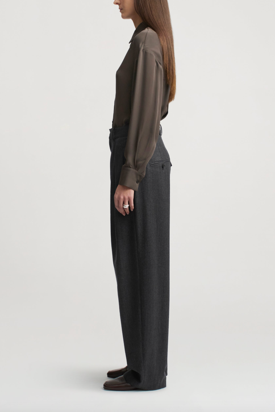 Joel Pleated Trouser, Graphite