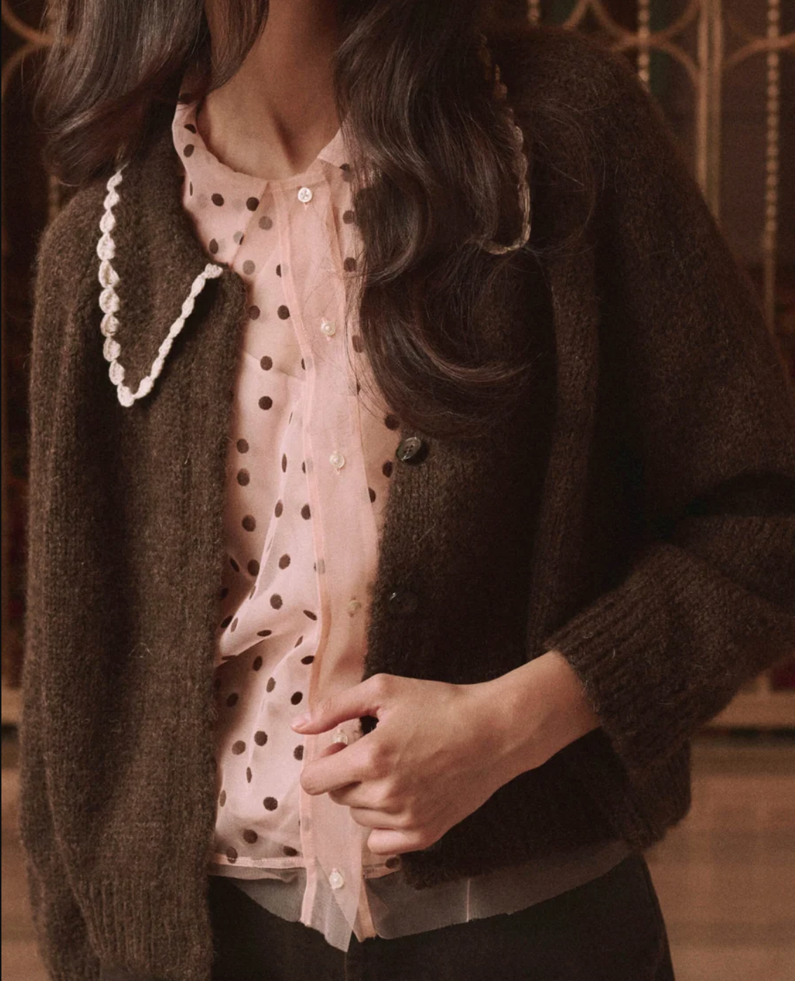 Crochet Collar Cardigan