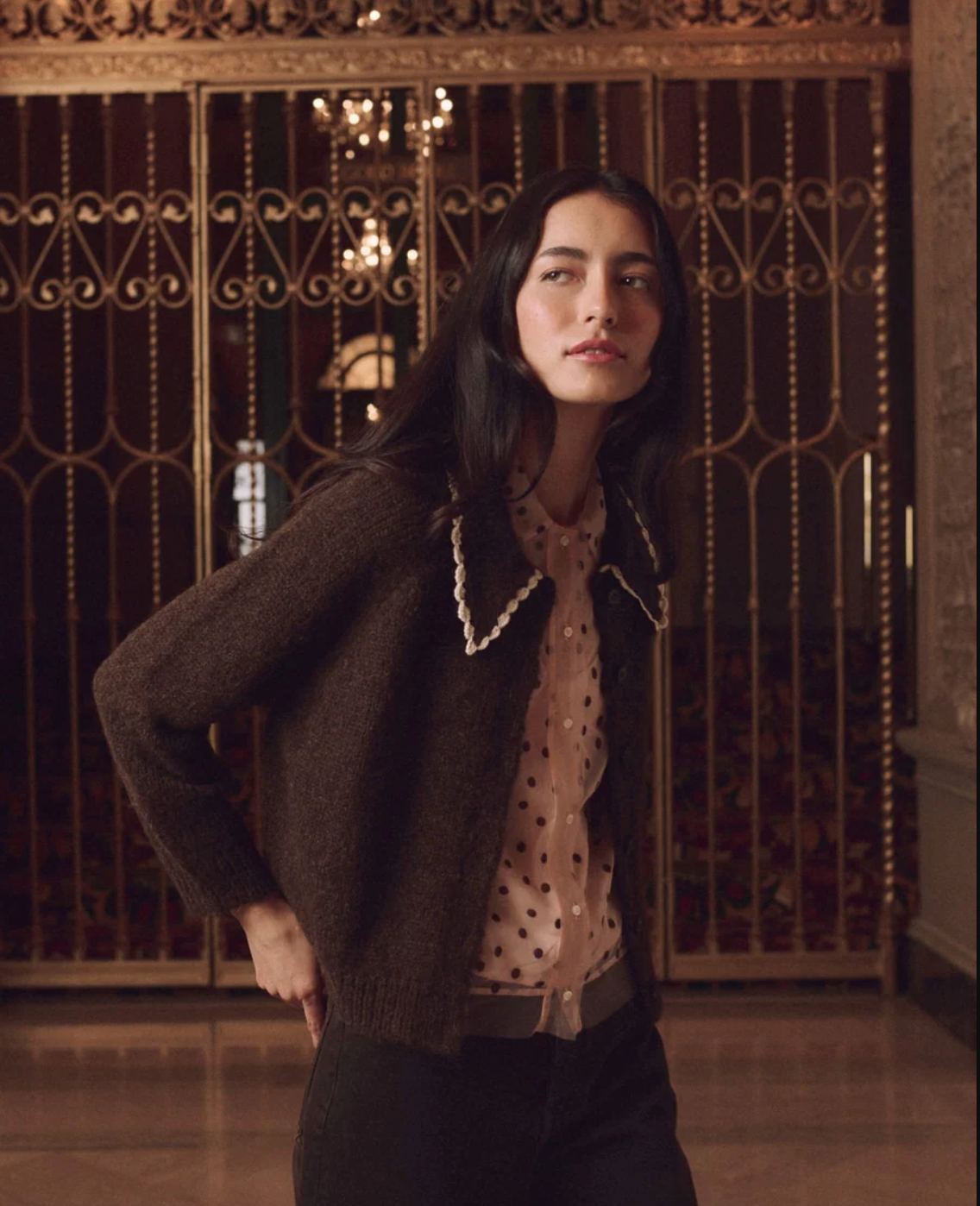 Crochet Collar Cardigan