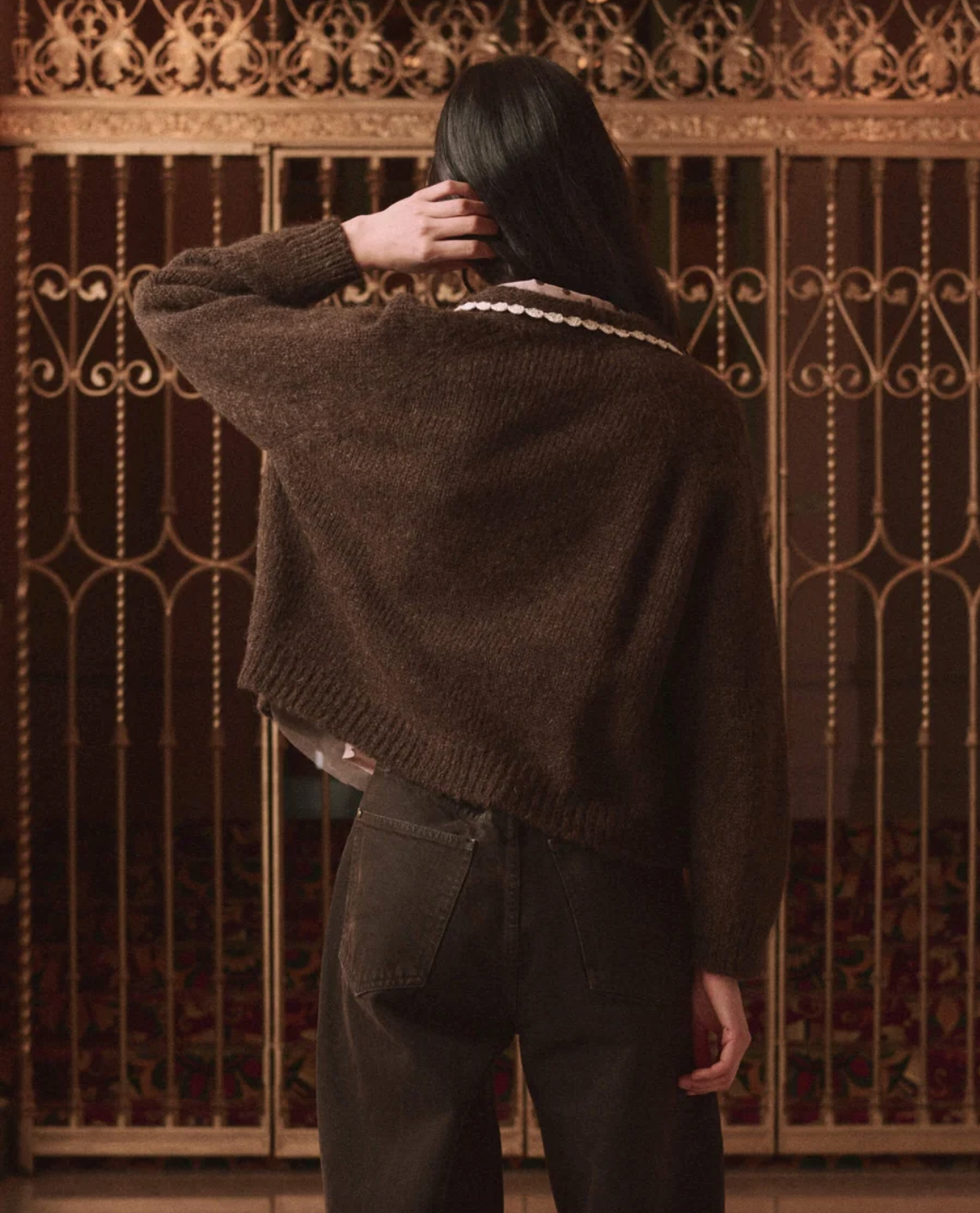 Crochet Collar Cardigan