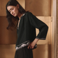 Embroidered Floral Peter Pan Collar Top